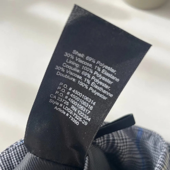 Aritzia Sunday Best Olive Pleated Tennis Skirt Grey Blue Plaid Check Size 6 - Picture 10 of 10